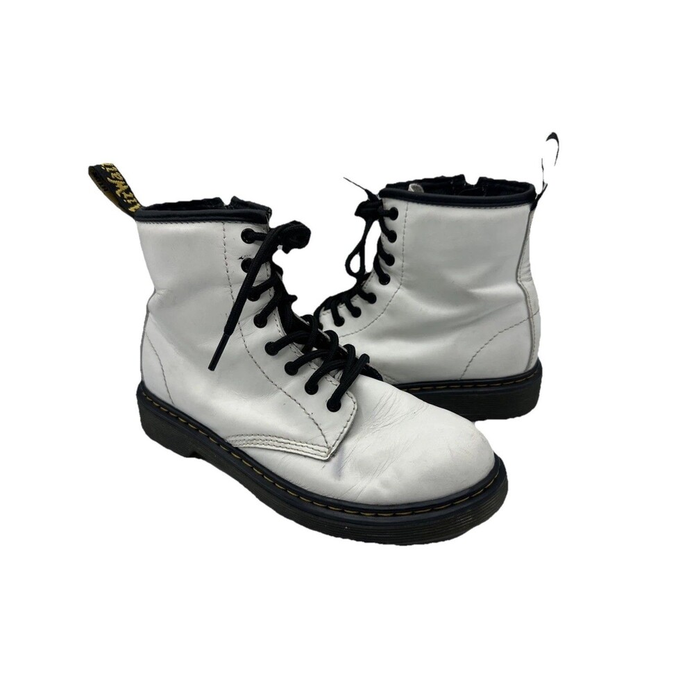 Dr‎ Martens US Women Size 5 Air Wair Luana White Leather Boots England Lace Up